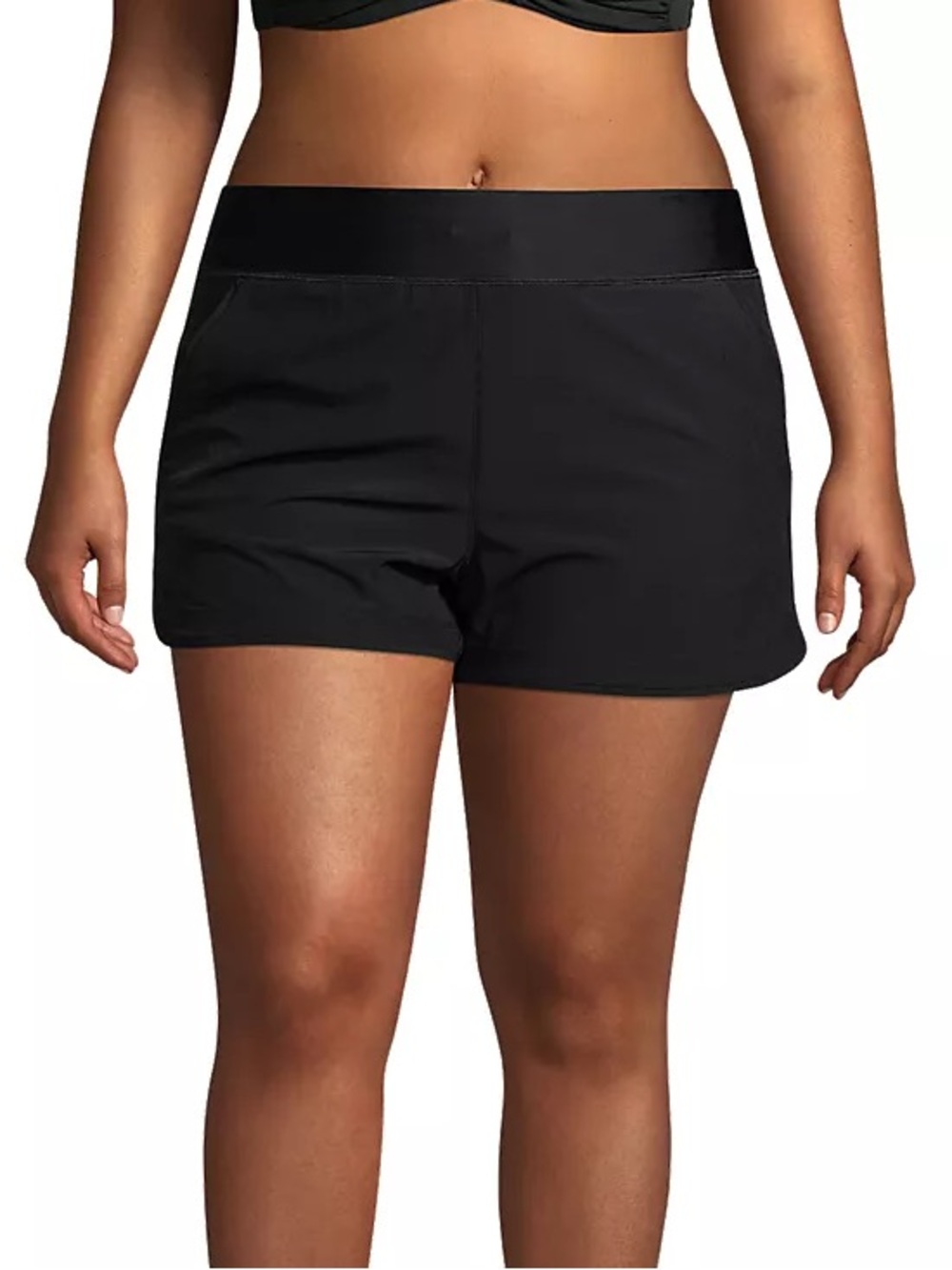 Lands' End Women Black Board Shorts - Size 18W